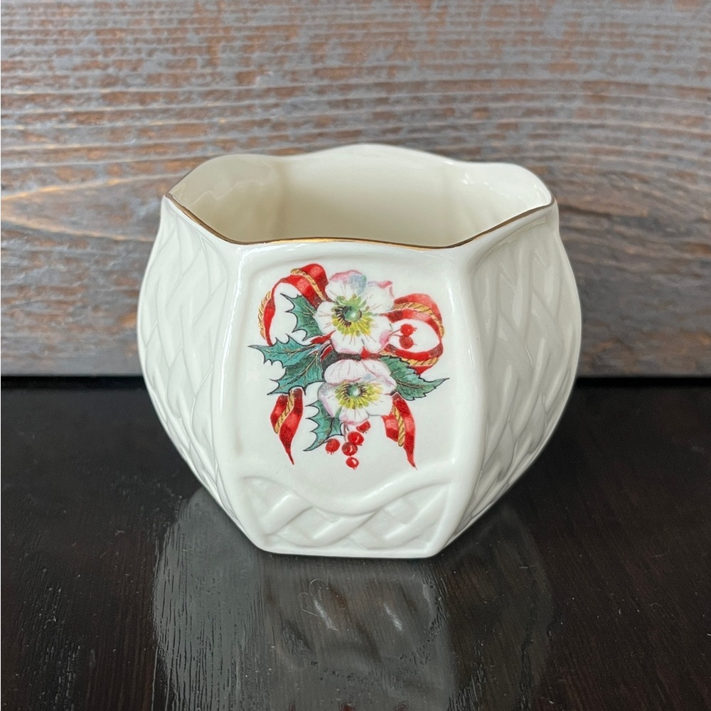 Belleek Winter Rose Votive Candleholder
